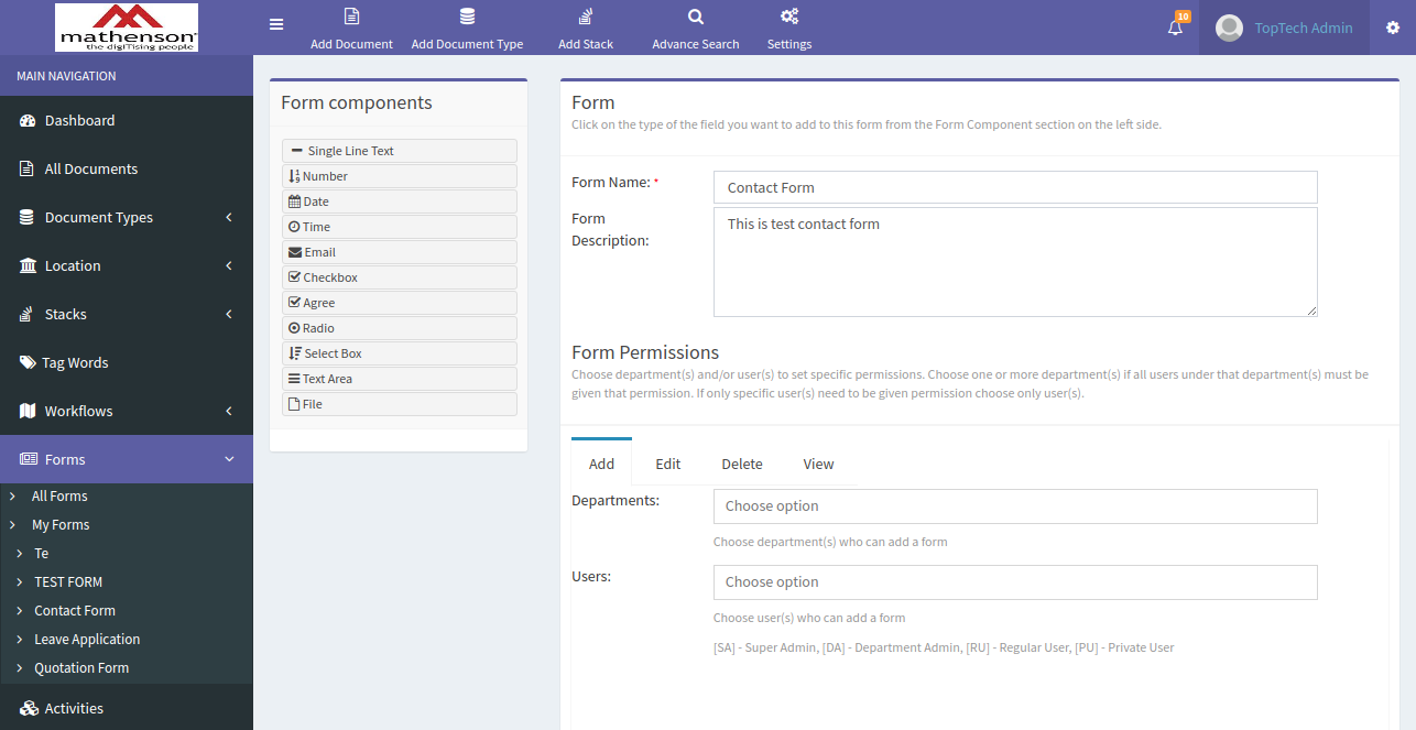 Form Template